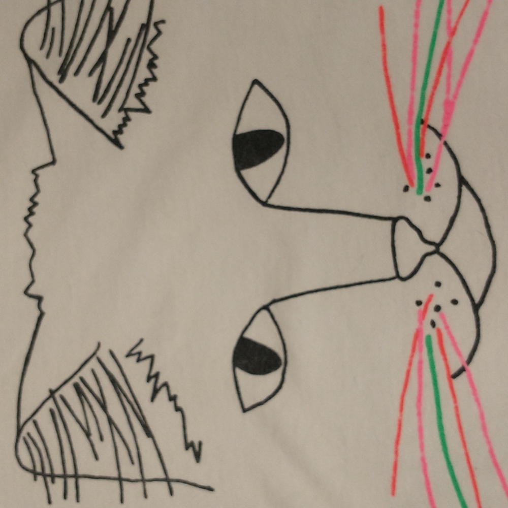 80's Vintage Cat Tee Soft Cotton T Shirt Intense Kitty K. Marks 1988 Graphic Lg - Picture 4 of 7